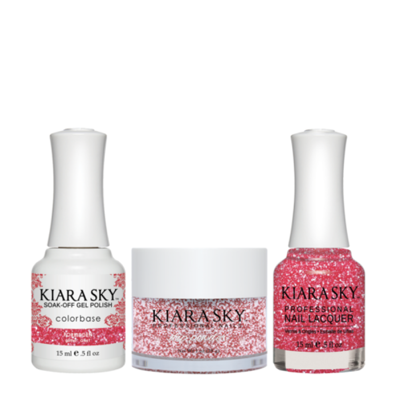 KIARA SKY 3in1 (Dipping Powder + Gel Polish + Nail Lacquer) - DGL 461, Forbidden